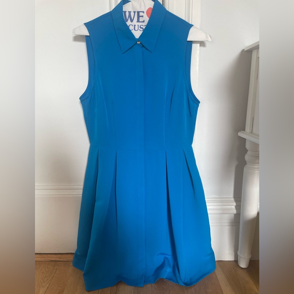Alex + Alex Collared A-Line Dress in Cerulean, Size 2